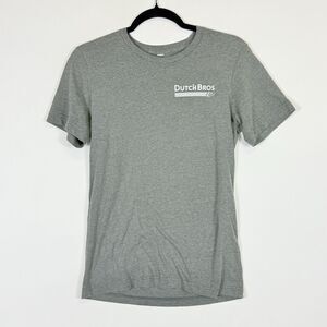 Dutch Bros Brothers PNW Grey Classic Logo Short Sleeve Shirt Top‎ Adult Sz Small